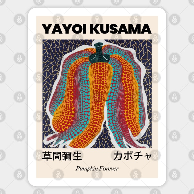 Yayoi Kusama Pumpkin Forever Exhibition Sticker by VanillaArt